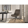 Chaise Avila pivotante en tissu brun gris - Meuble chic et pratique