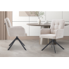 Chaise 'Granada' Pivotant en Tissu Davis Bliss 75-03 Beige | Meubles Haut de Gamme
