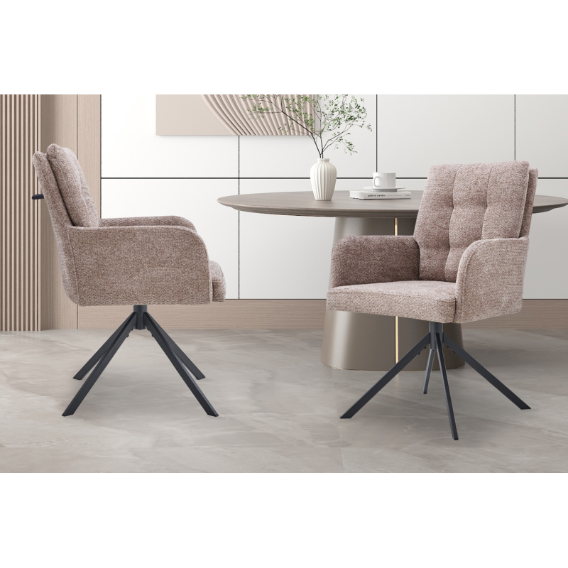 Chaise Granada pivotant à 0 en tissu Davis Bliss 75-18 Sand