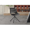 Chaise Dante en tissu gris - Élégance et confort