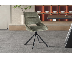 Chaise 'Dante' Tissu Vert - Élégance et Confort | Meubles