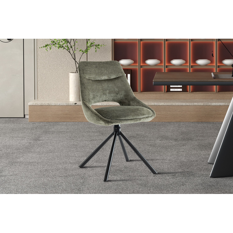 Chaise 'Dante' Tissu Vert - Élégance et Confort | Meubles