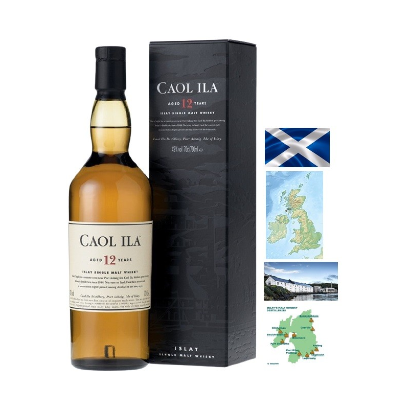 Caol Ila 12 ans single malt Islay whisky 70 cl 43° - Détails et dégustation
