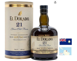 EL DORADO 21 ans Rhum Guyane Britannique 70 cl 43° - Dégustation Premium