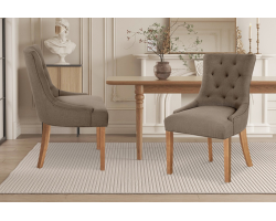 Chaise Fancy Tissu Taupe - Élégance et Confort