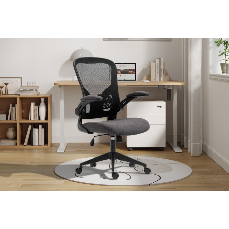 Chaise de bureau 'Marcos' Mesh Noir/Gris - Confort et Design