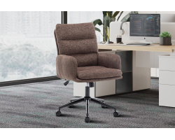 Chaise de bureau Aimé - Tissu Fabb Raven 45 Brun