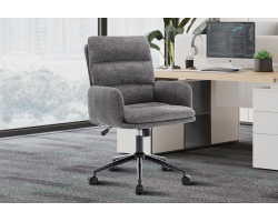 Chaise de bureau Aimé - Tissu Fabb Raven 13 Gris foncé | Meubles