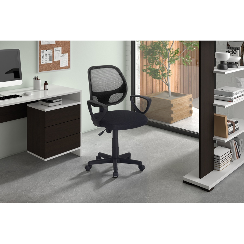 Chaise de bureau Hippa - Confort et style en Mesh Noir