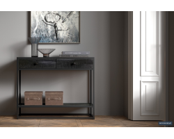 Console 'Ace' Bois de Manguier Noir - Élégance et Fonctionnalité