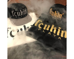 T-shirt fcukin'Flava - T-shirt Noir avec Inscription Dorée