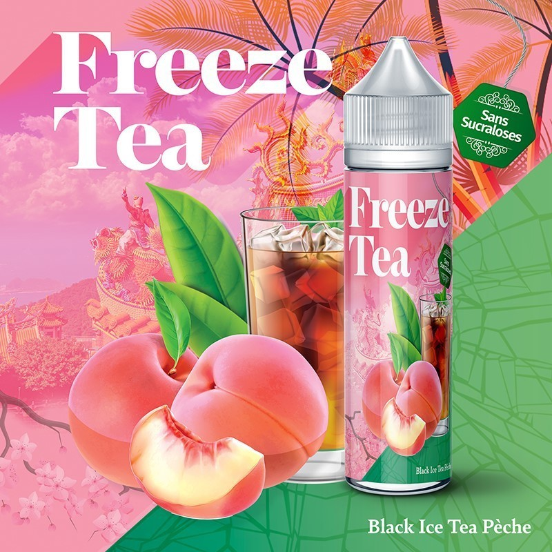 Black Ice Tea Pêche - Freeze Tea 50ml | E-liquide haut de gamme