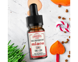 GREENEO - Huile Chat Miaou avec CBD et CBG 2.5% | Haute Qualité
