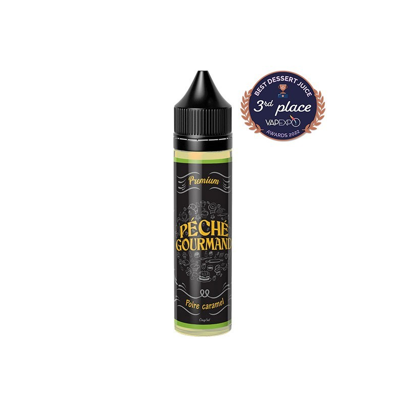 Poire Caramel - Péché Gourmand 50ml | E-Liquide Haut de Gamme