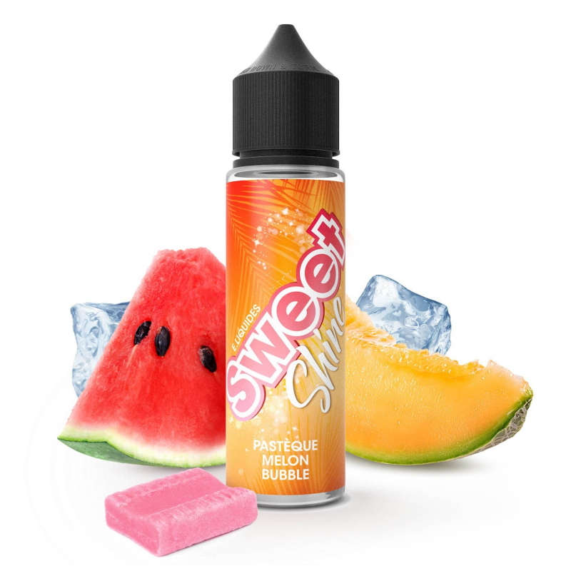 E-liquide Pastèque Melon Bubble Gum - Sweet Shine 50ml | Vaping