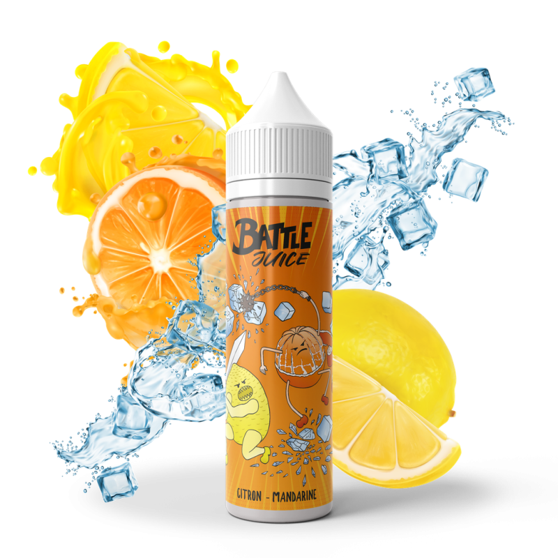 Citron Mandarine Battle Juice 50ml - E-Liquide Haut de Gamme