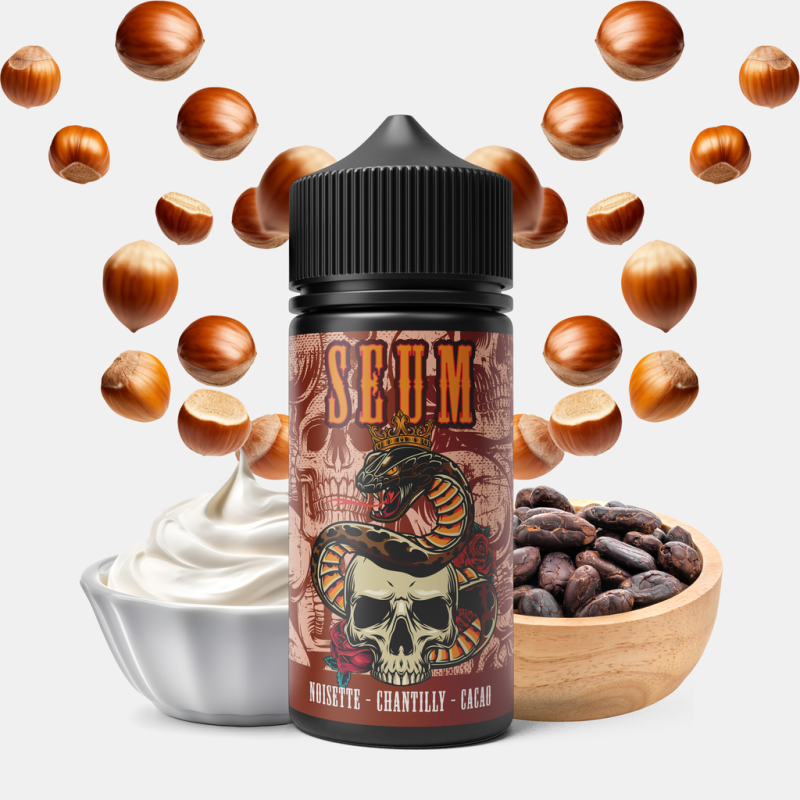 Noisette Chantilly Cacao - E-liquide haut de gamme 100ml sans nicotine