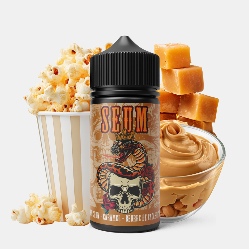 Pop Corn Caramel Beurre de Cacahuète - E-liquide Seum 100ml