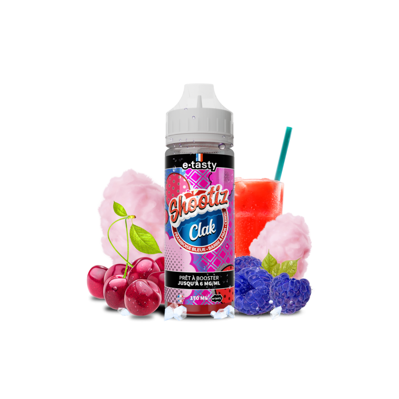 Clak - Shootiz 170ml : E-liquide haut de gamme sans nicotine
