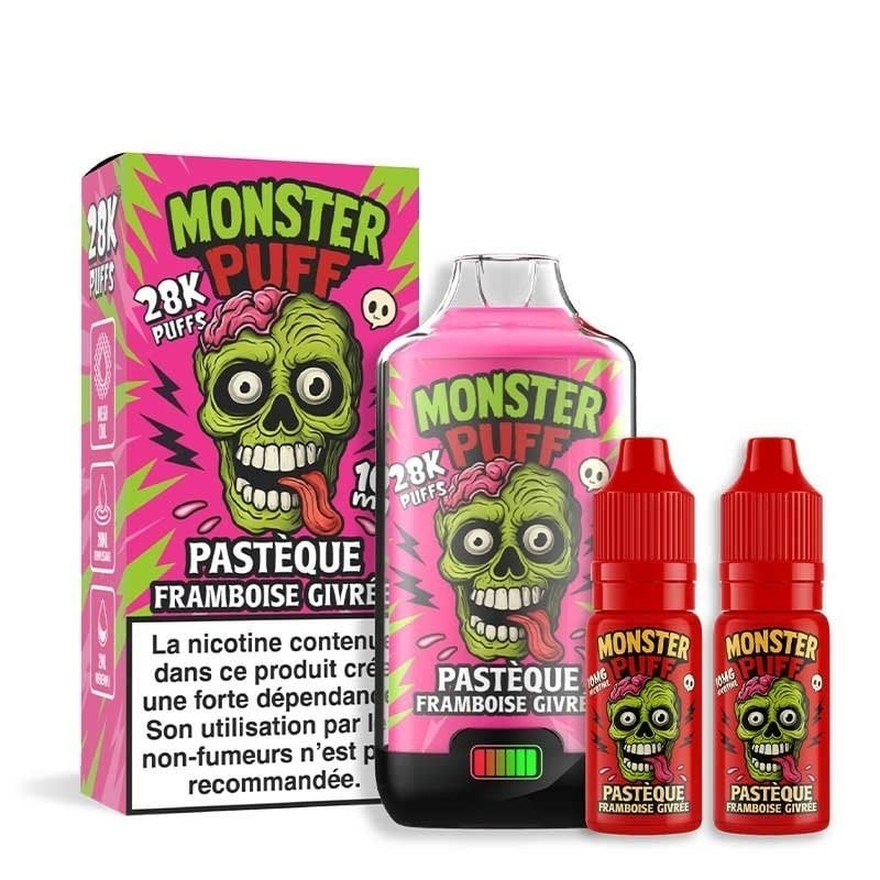 Pastèque Framboise Givrée - Monster Puff 28K | Vapotage de Qualité