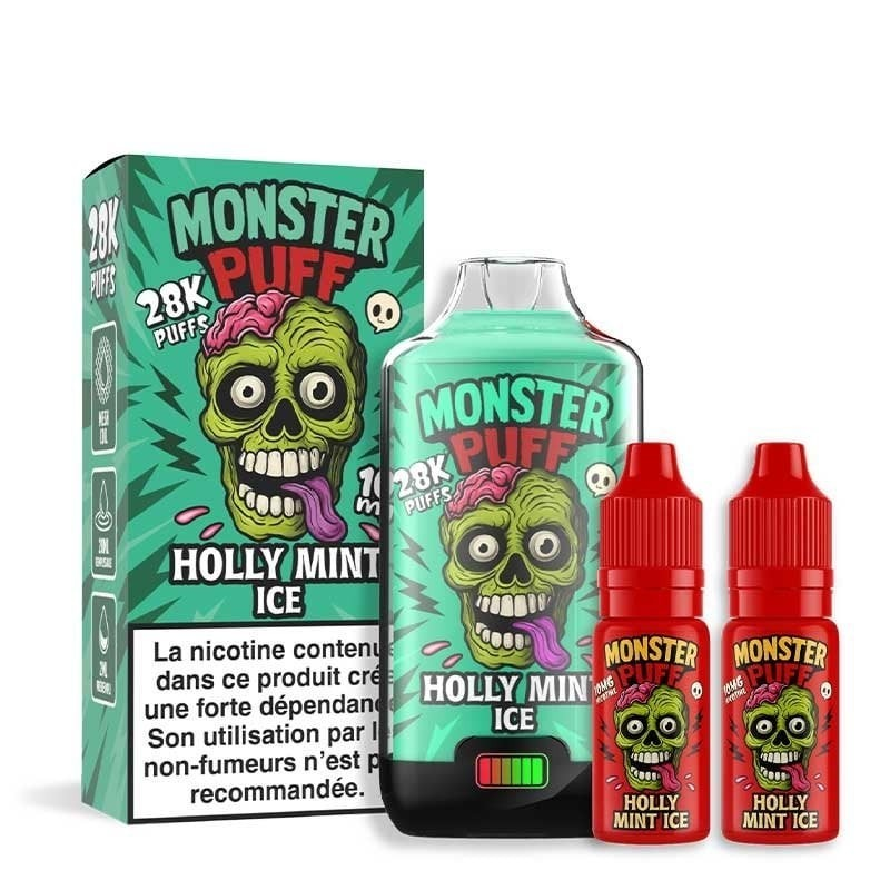 Holly Mint Ice - Kit Monster Puff 28K | Cigarettes Électroniques et Vaping