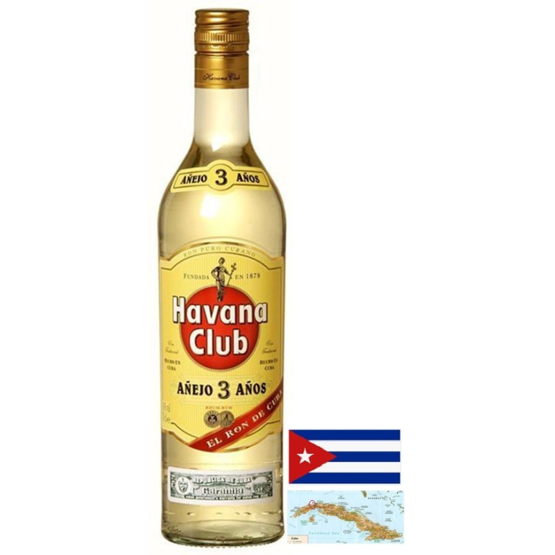Havana Club 3 ans - Rhum Cuba 70 cl 40° | Achat en ligne