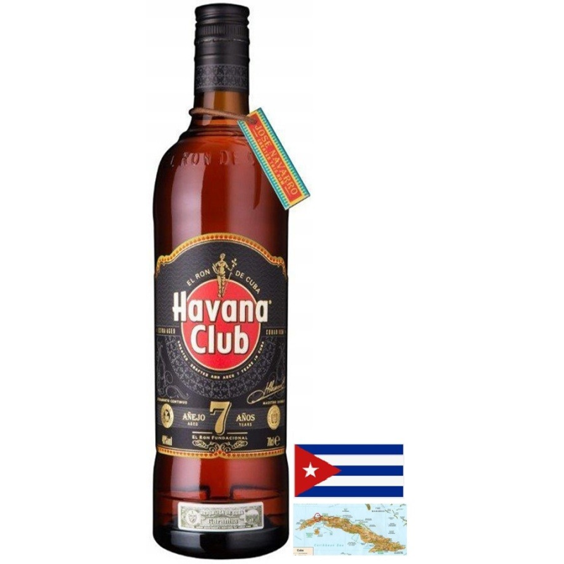 HAVANA CLUB 7 ANS : Rhum haut de gamme 70 cl 40° - Boisson de qualité