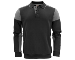 Sweat bicolore homme col polo Prime Printer - Vêtement durable et stylé