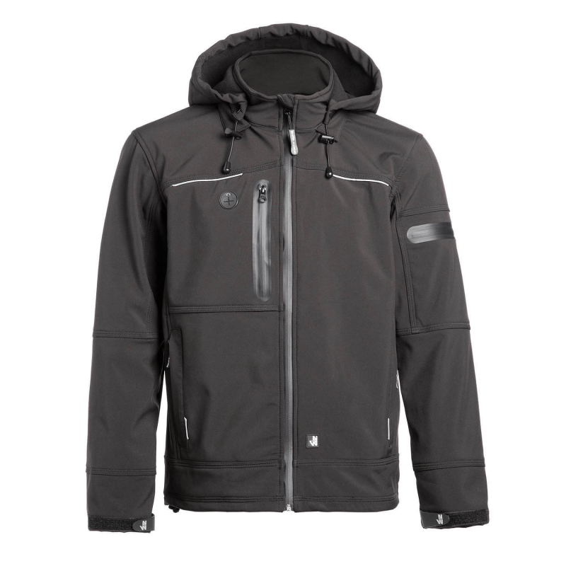 Veste softshell respirante Flores noir Nine Worths