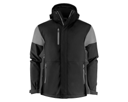 Veste Softshell Bicolore Matelassée avec Capuche Amovible - Confort et Style