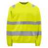 Sweat haute visibilité col rond 6106 Projob jaune fluo - Vêtements de travail