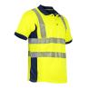 Polo bicolore haute visibilité anti UV manches courtes LMA | Vêtements de sécurité