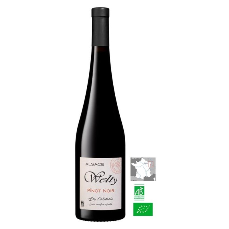 Pinot Noir Les Naturels Welty Bio-Sans SO2 2023 - Vin Rouge d'Alsace