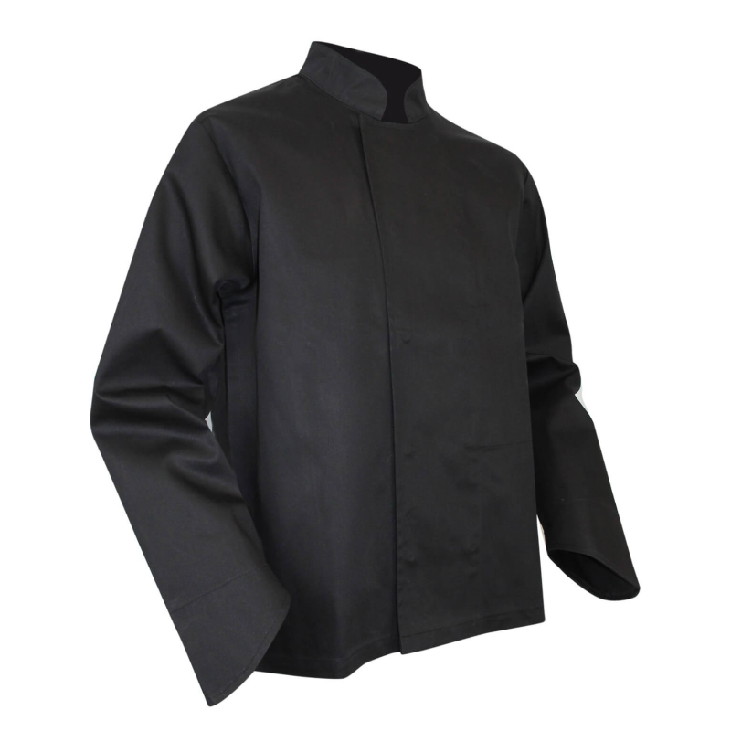 Veste de cuisine double boutonnage top chef noire LMA - Élégance et confort