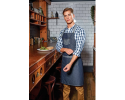 Tablier à bavette en denim jean Domain Premier - Résistance et style