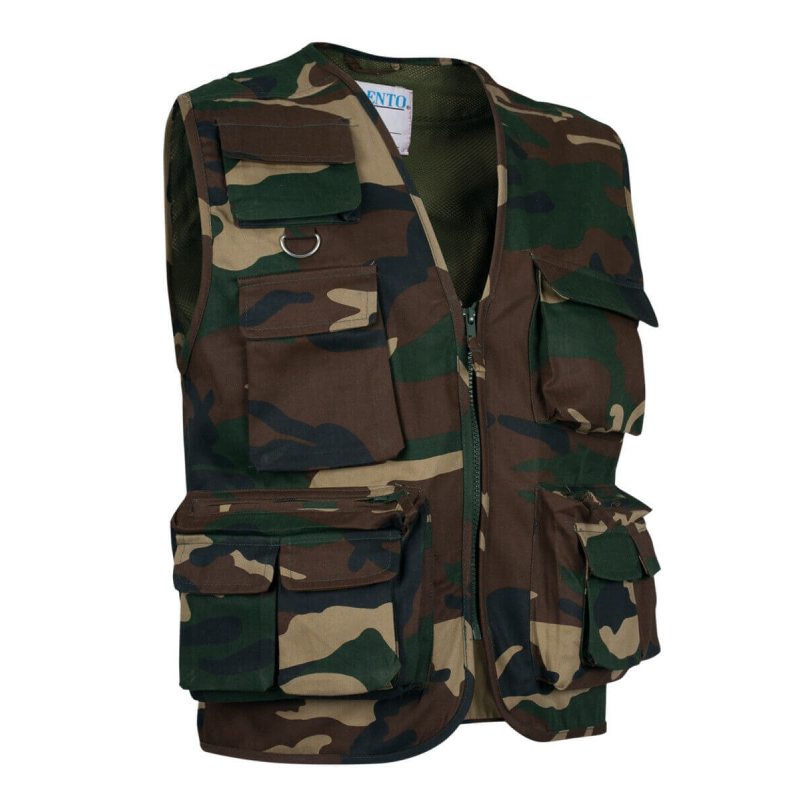 Gilet sans manches bodywarmer safari camouflage - Vêtements Outdoor