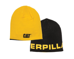 Bonnet réversible noir jaune Caterpillar - Vêtements d'hiver pour homme