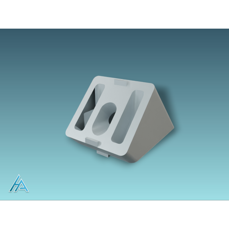 Connecteur d'angle 45° 40x40 SILVER - Assemblage Précis