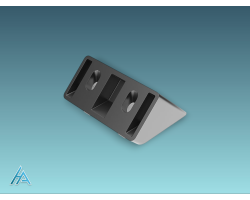 Connecteur d'angle 45° 80x40 - Montage facile et robuste