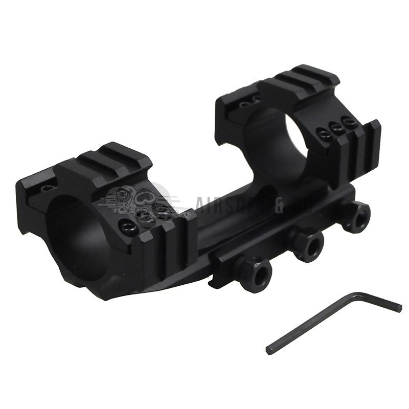 Montage lunette double Ø 30 mm triple rail - Équipement Sportif