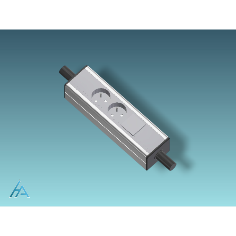 Réglette 2 Prises Câblée 5m avec Interrupteur Vas et Vient