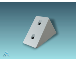 Connecteur d'angle 45° 40x80 SILVER - Finition Haut de Gamme