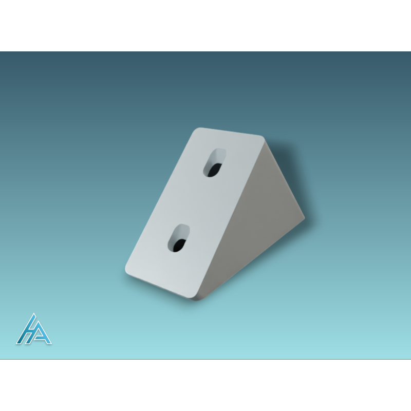 Connecteur d'angle 45° 40x80 SILVER - Finition Haut de Gamme