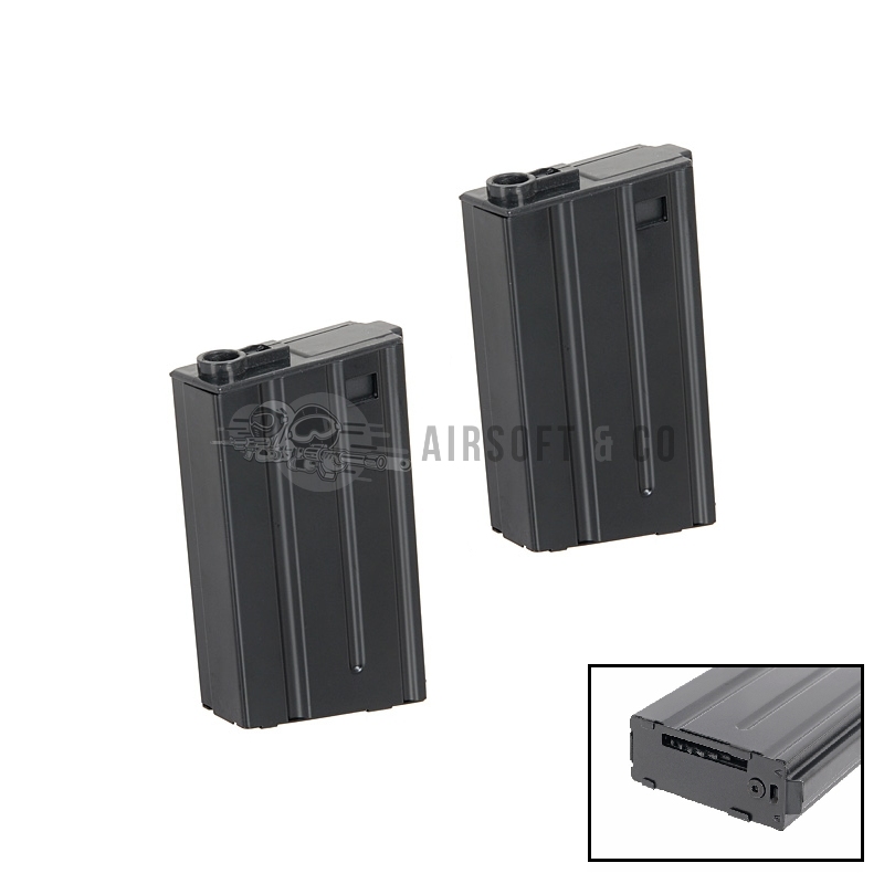 Lot de 2 chargeurs courts Hi-cap M4 AEG Series - Équipement Sportif