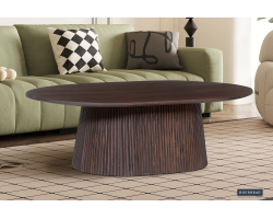 Table basse 'Miguel' 120 cm Ovale en Bois de Manguier | Meubles