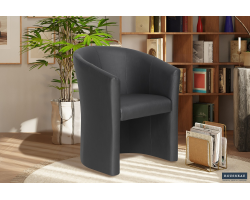Fauteuil Charlie PU Noir - Élégance et Confort | Homelands Nancy