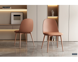 Chaise Jasmin - Assise PP et Coussin PU Terracotta | Mobilier Design