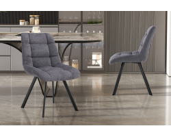 Chaise 'Lizzy' Tissu Ote Share 456 Gris Foncé - Élégance et Confort