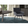 Chaise Modest pivotante en tissu Fabb Raven 18 gris foncé - Meubles