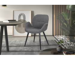 Chaise 'Maxim' Tissu Gris - Meubles Modernes et Confortables